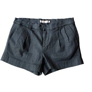 Charley 5.0 Black Snakeskin Jacquard High-Waisted Shorts Size 30